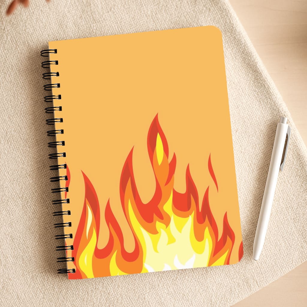 Orange Flame Notepad