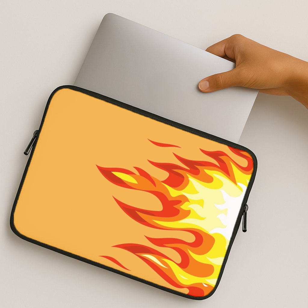 Orange Flame MacBook Case