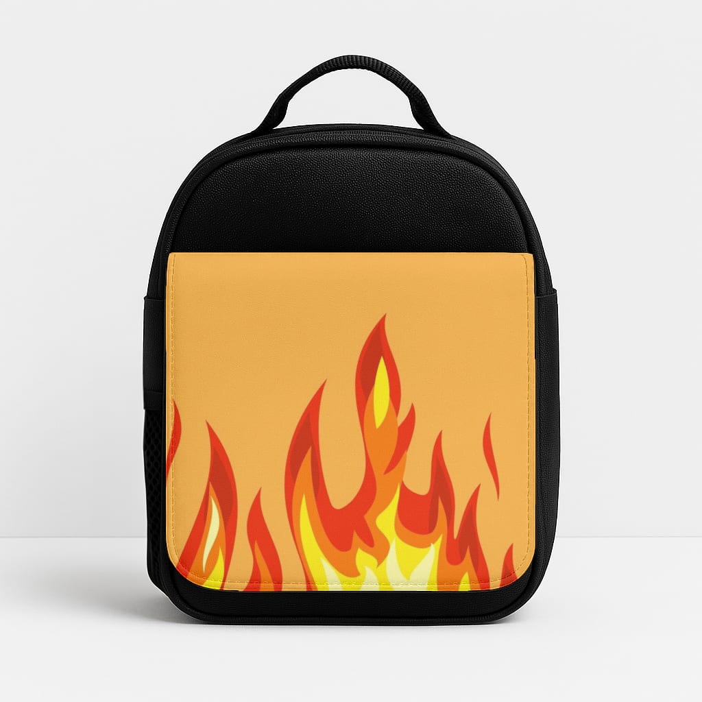 Orange Flame Insulated Lunchbox