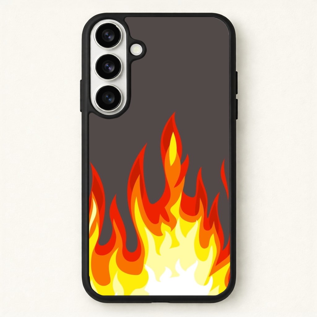 Grey Flame Phone Case for Galaxy S26 Plus