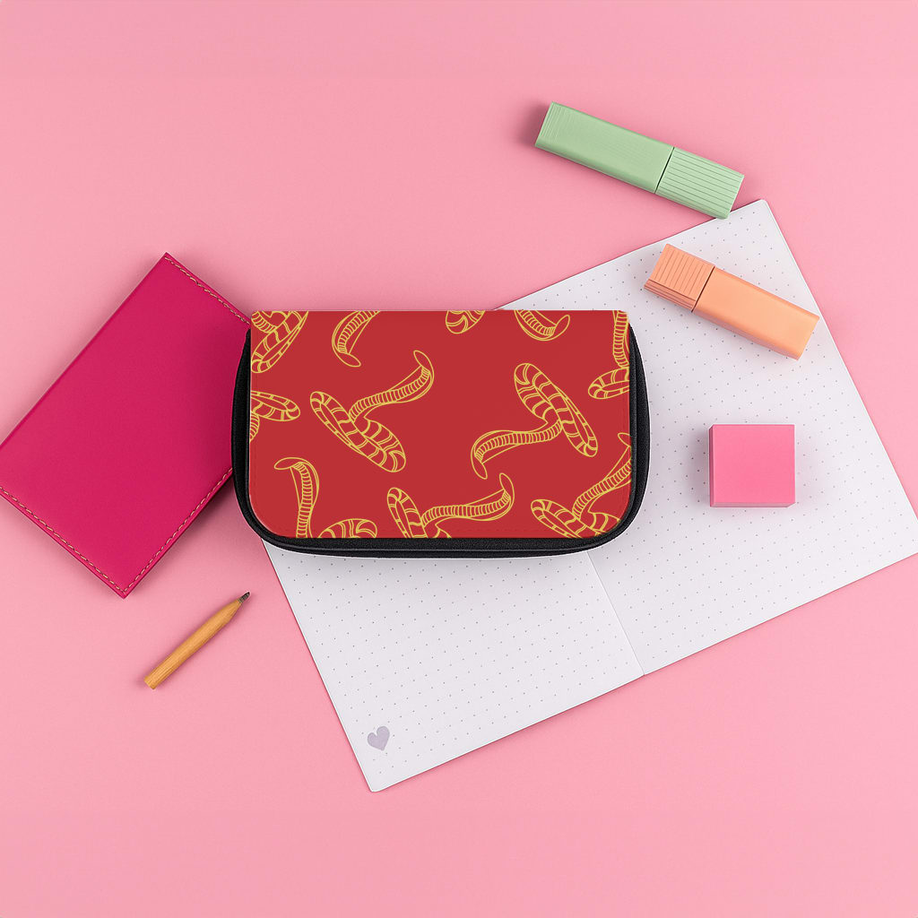 Snake Collage Pencil Case