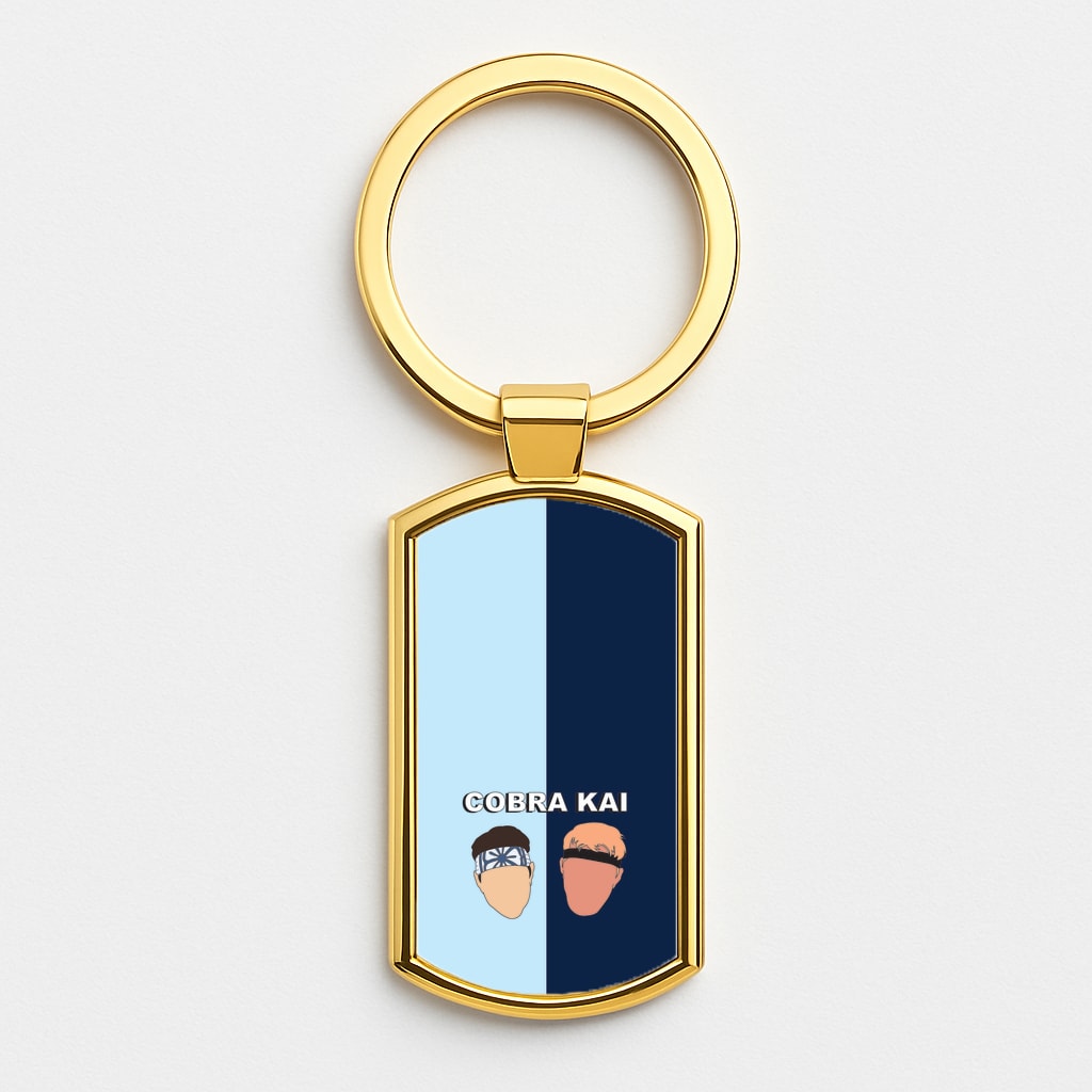 Johnny And LaRusso Gold Keyring