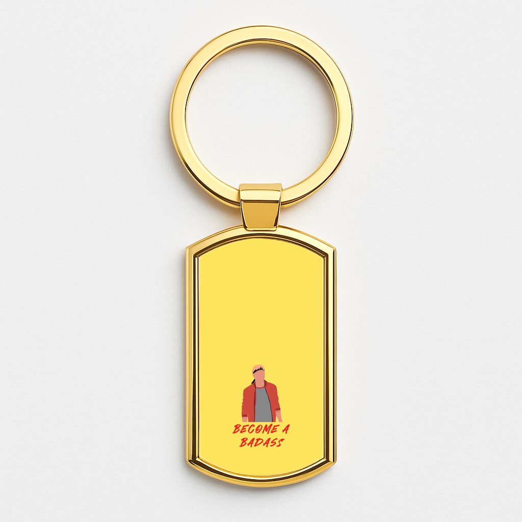 Become A Badass Gold Keyring