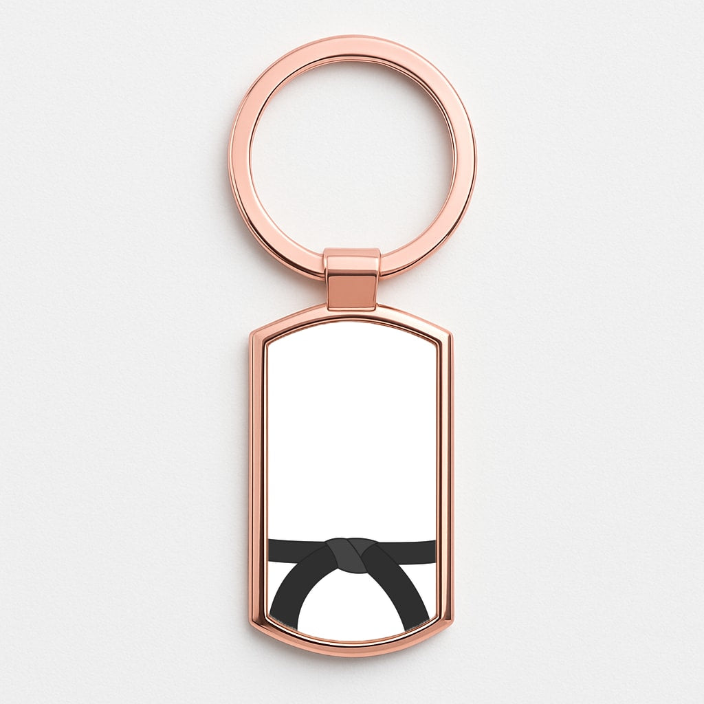 Black Belt Rose Gold Keyring