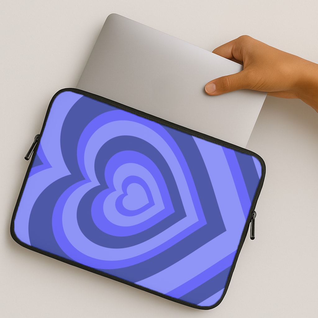 Blue - Colourful Hearts MacBook Case