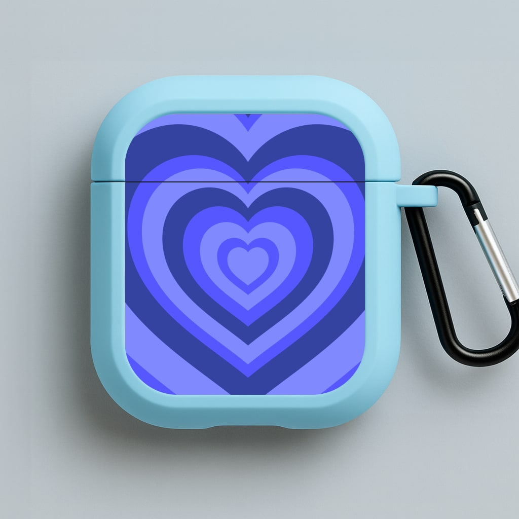 Blue - Colourful Hearts Blue AirPods Case