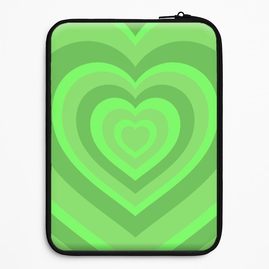 Green - Colourful Hearts Universal Laptop Sleeve