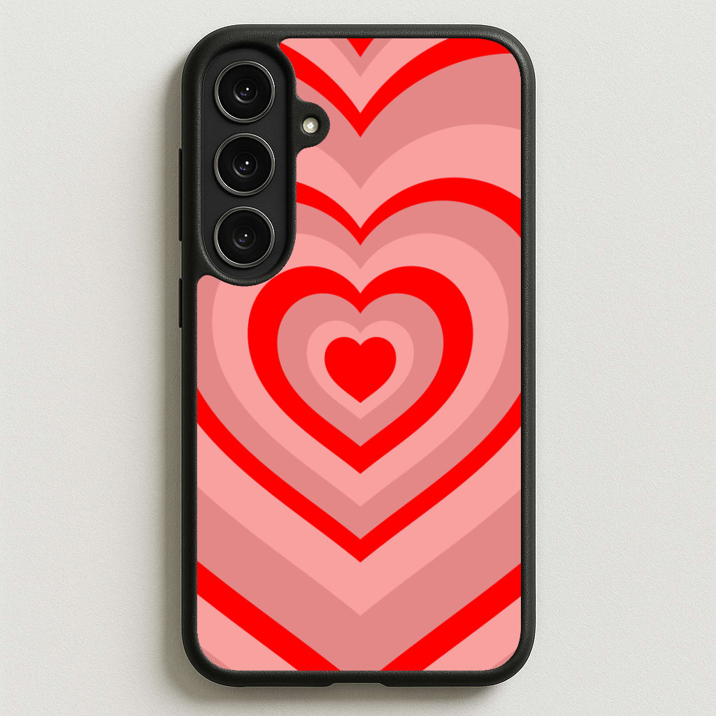 Red - Colourful Hearts Phone Case for Galaxy S25FE
