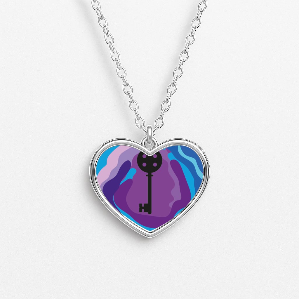 Coraline Key Heart Necklace