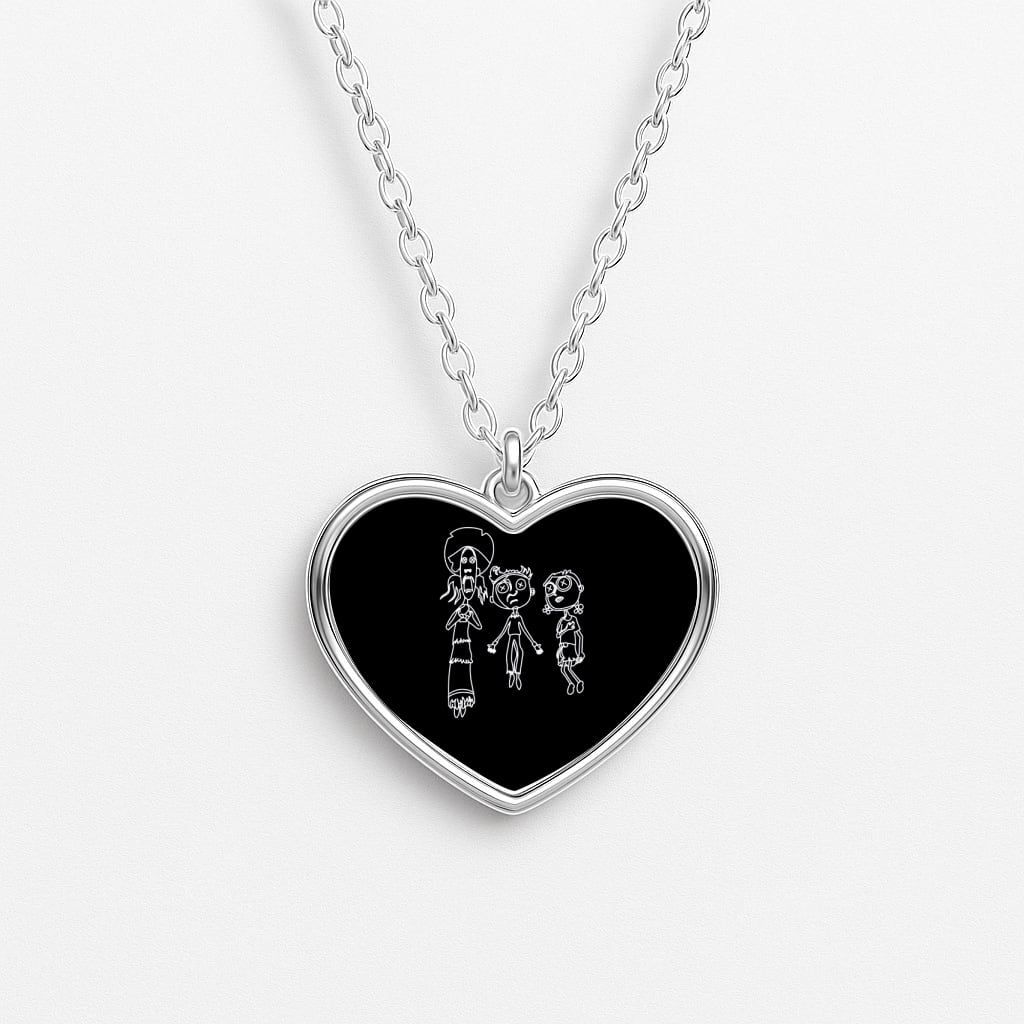 Cor Outline Heart Necklace