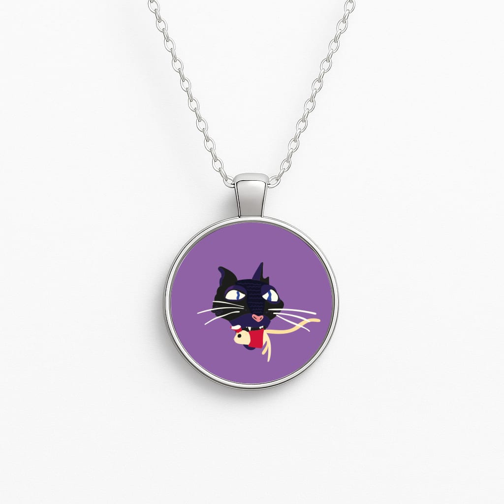 Mouse Eating Circle Necklace