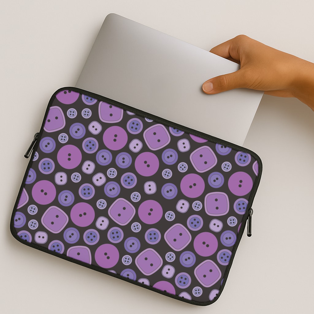 Button Pattern MacBook Case