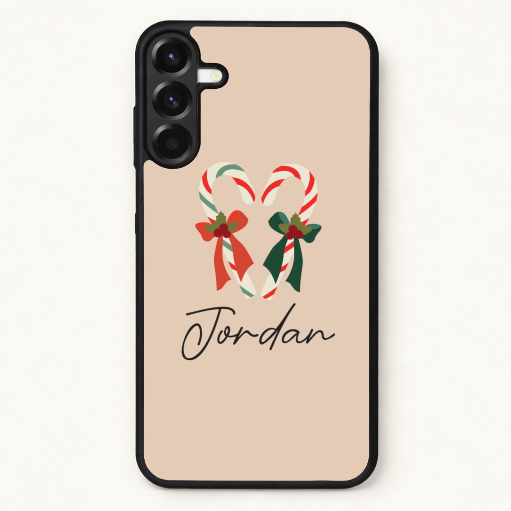 Candycane - Personalised Christmas Phone Case for Galaxy A57