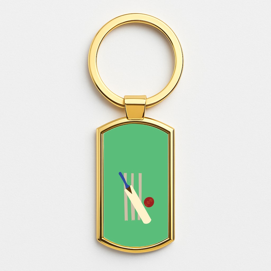 Wickets - Cricket Gold Keyring