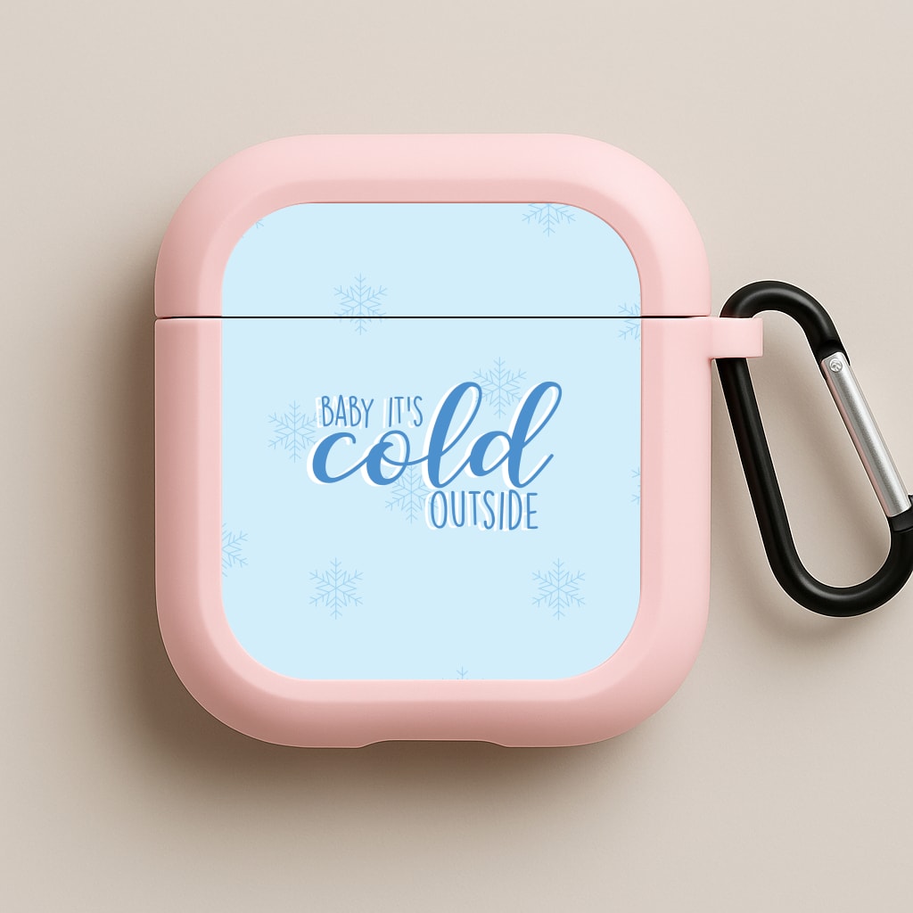Baby It's Cold Outside - Christmas Songs Pink AirPods Case