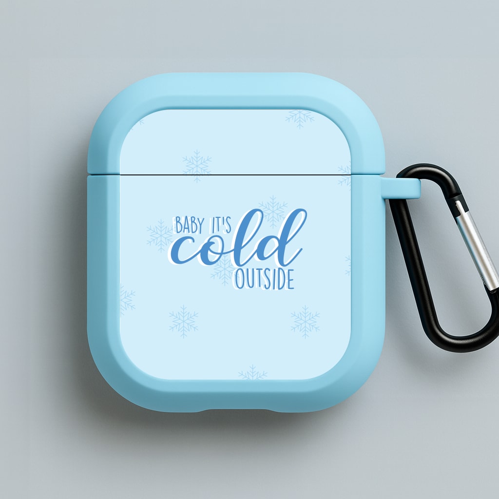Baby It's Cold Outside - Christmas Songs Blue AirPods Case