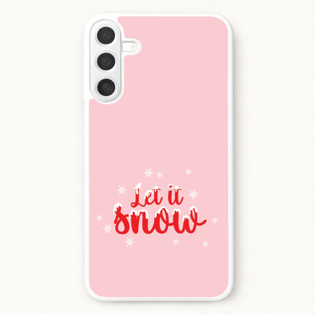 Let It Snow Snowflakes Phone Case for Galaxy A37