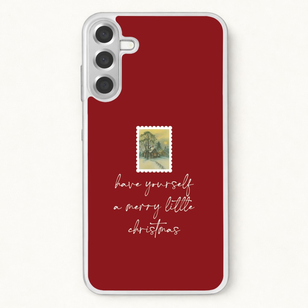 A Merry Little Christmas Stamp Phone Case for Galaxy A17