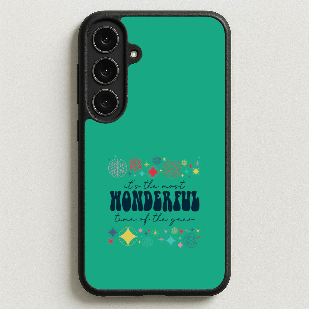 The Most Wonderful Time Of The Year Geometric Phone Case for Galaxy S25FE
