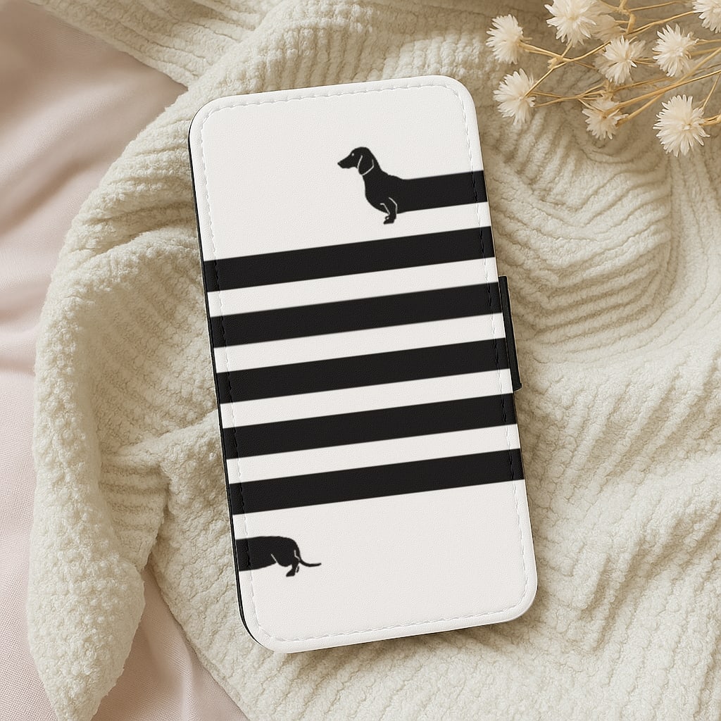 Dachshund Wrapped Wallet Phone Case
