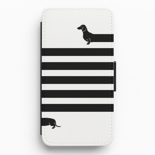 Dachshund Wrapped Flip / Wallet Phone Case