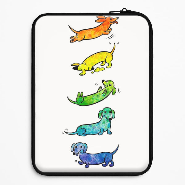 Watercolor Rainbow Dachshunds Universal Laptop Sleeve