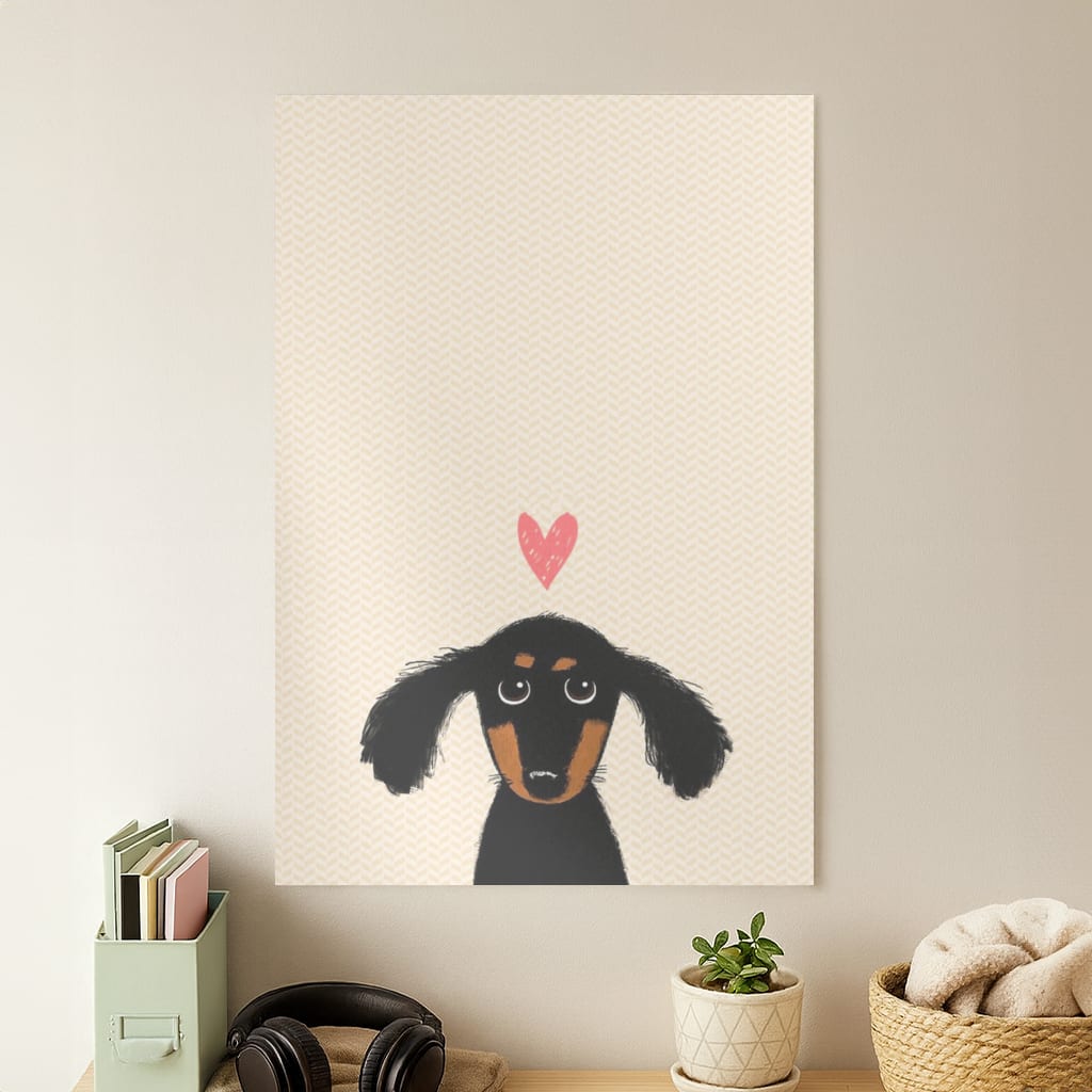 Dachshund Puppy Love Poster