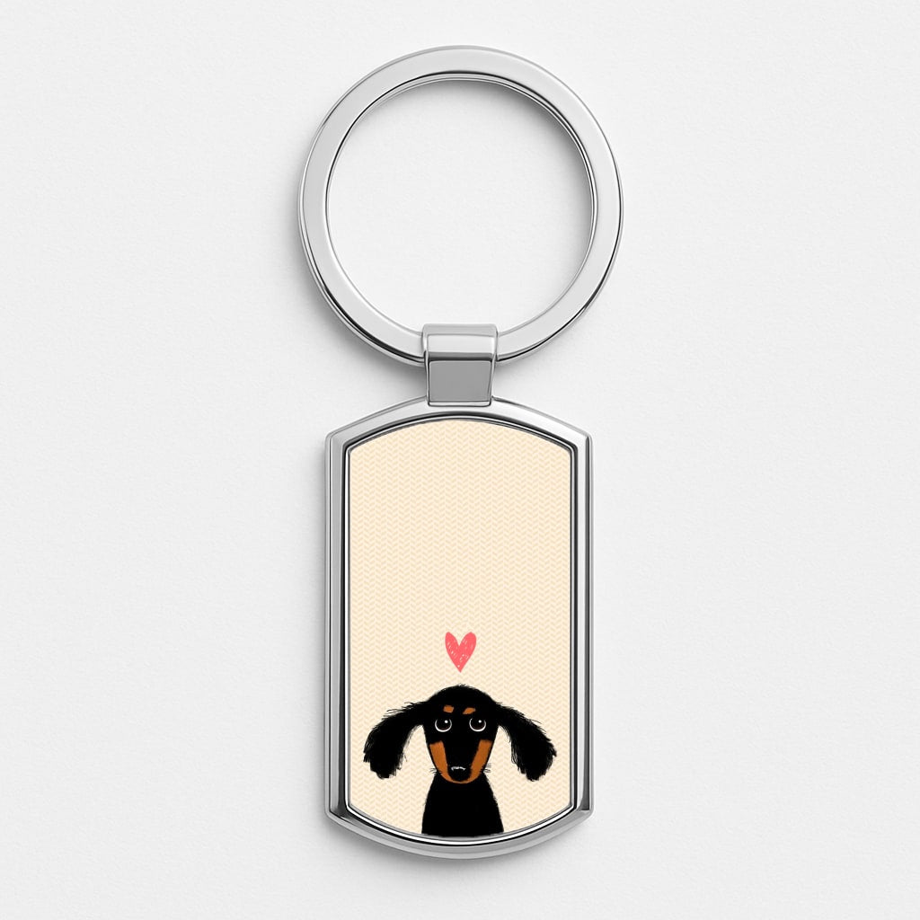Dachshund Puppy Love Luxury Keyring