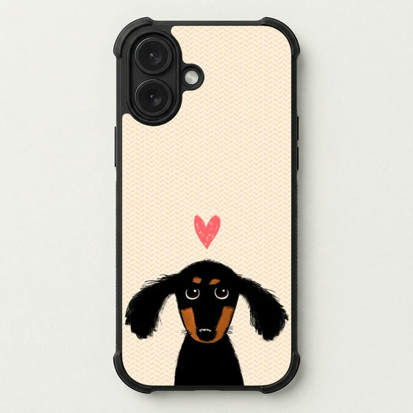 Dachshund Puppy Love Phone Case — Bumper case
