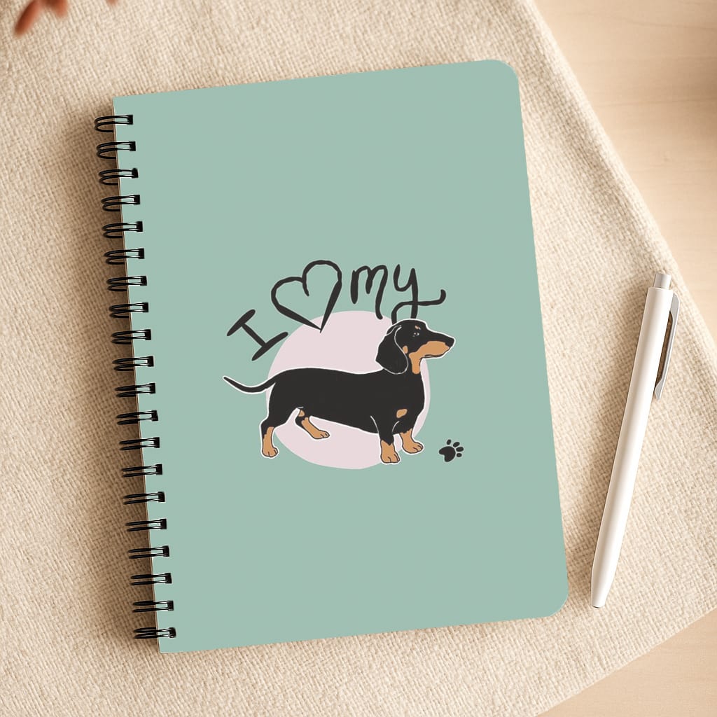 I Love My Dachshund Notepad
