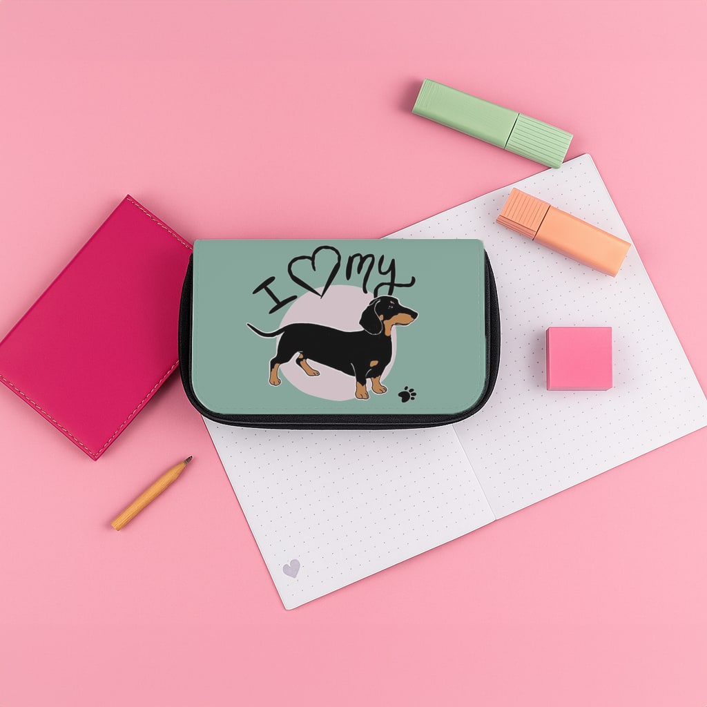 I Love My Dachshund Pencil Case