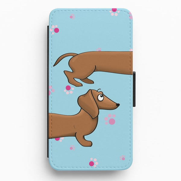 Dachshund 360 Flip Wallet Phone Case