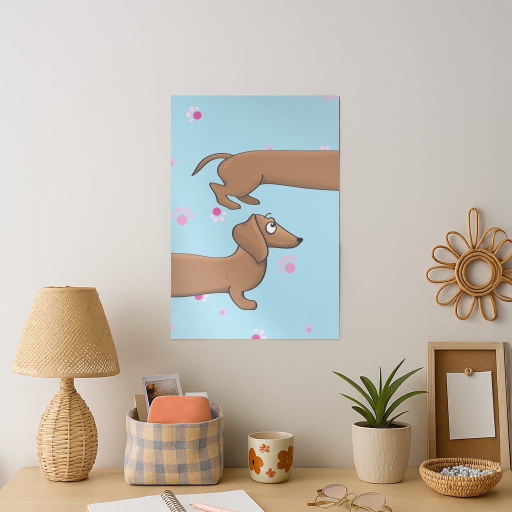Dachshund 360 Art Print