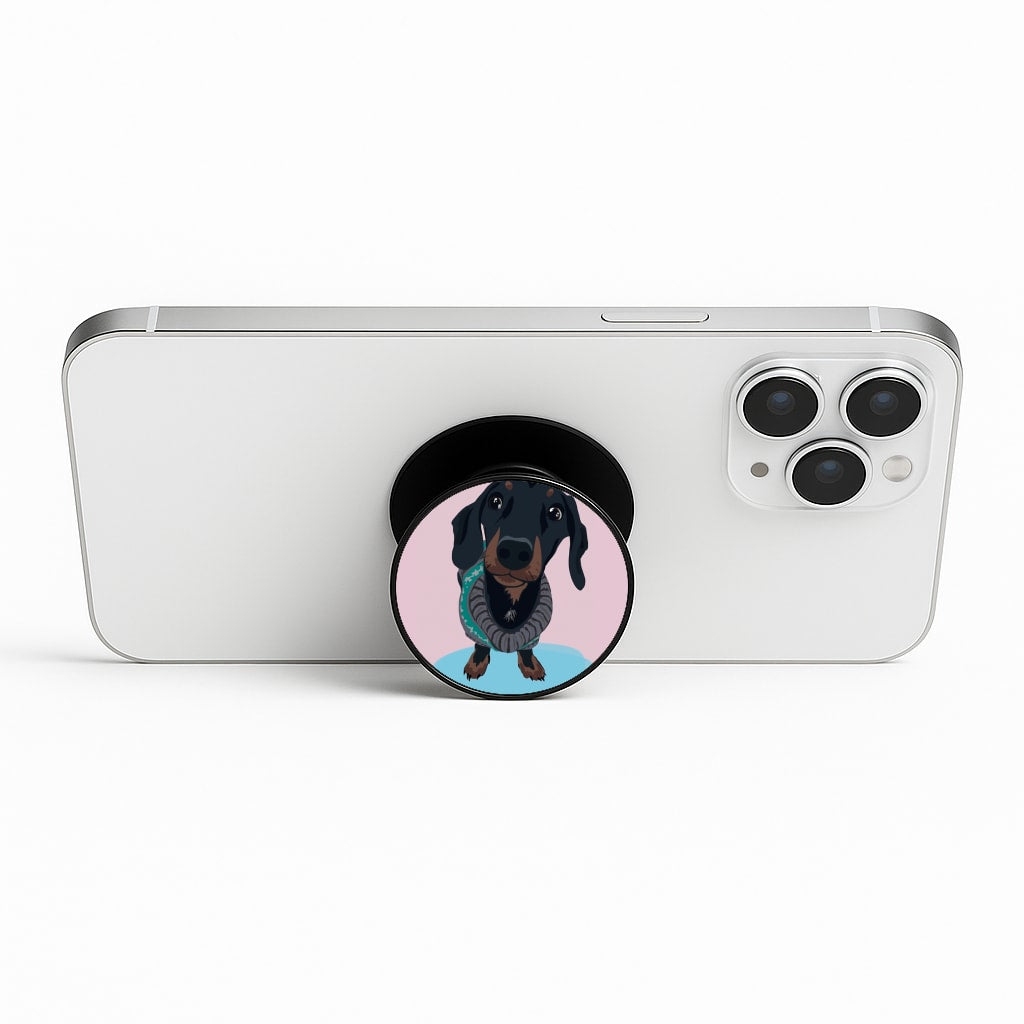 Cartoon Dachshund Phone Stand