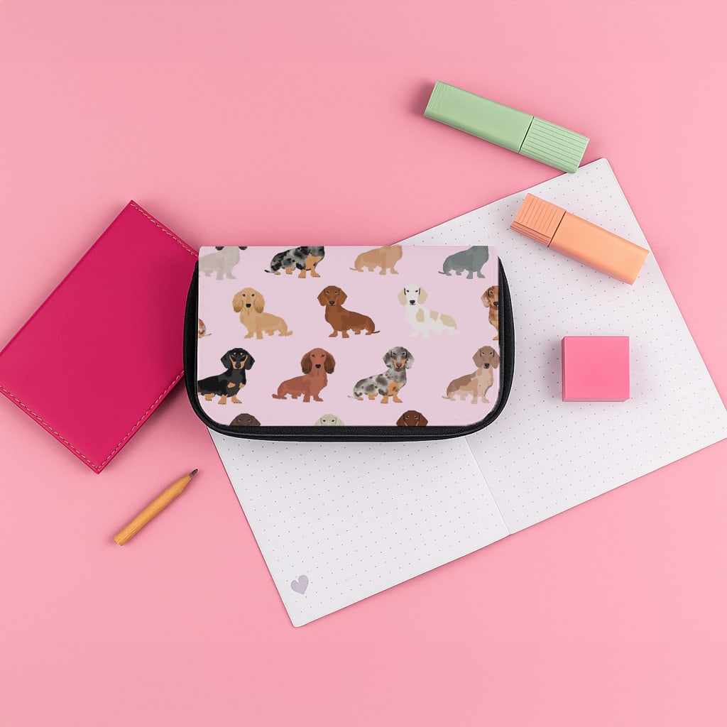 Dachshund Breed Pattern Pencil Case