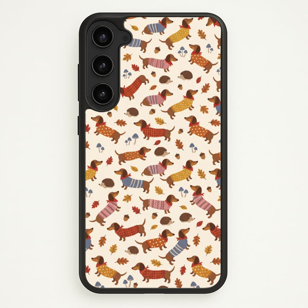 Autumn Sweater Dachshunds Phone Case - Galaxy S23 / Standard