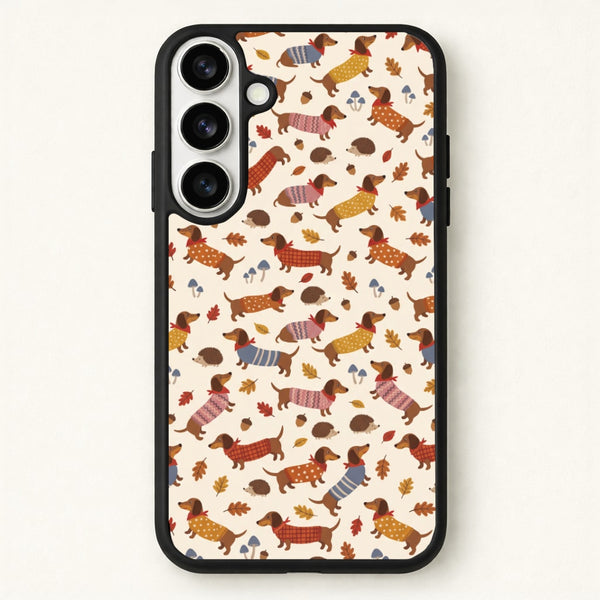 Autumn Sweater Dachshunds Phone Case - Galaxy S26 / Standard