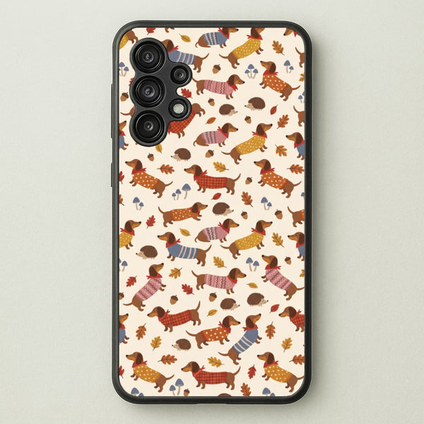 Autumn Sweater Dachshunds Phone Case - Galaxy A13 / Standard