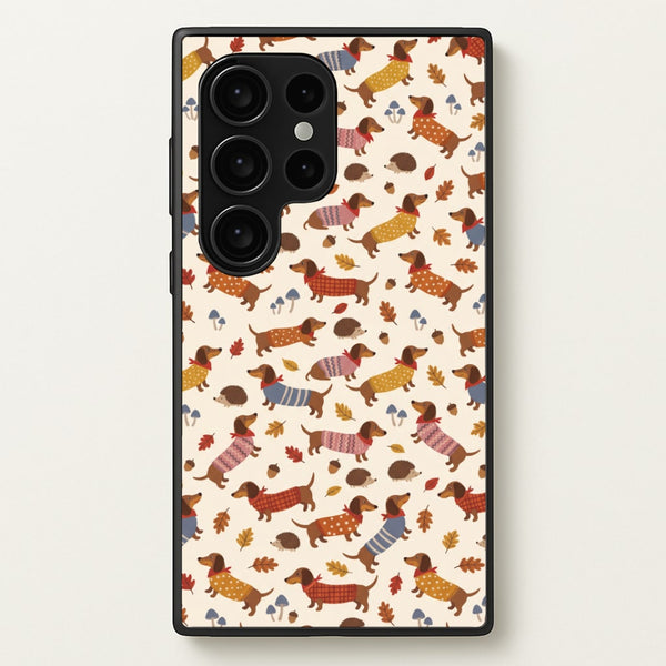 Autumn Sweater Dachshunds Phone Case - Galaxy S24 Ultra / Standard