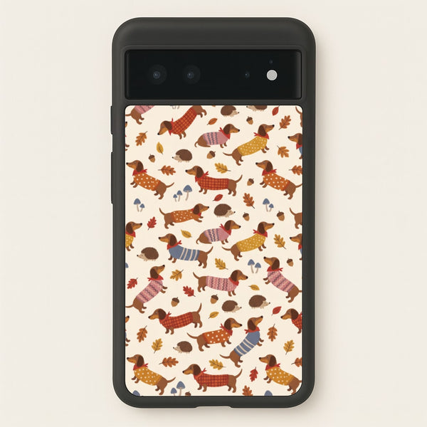 Autumn Sweater Dachshunds Phone Case - Google Pixel 6 / Standard