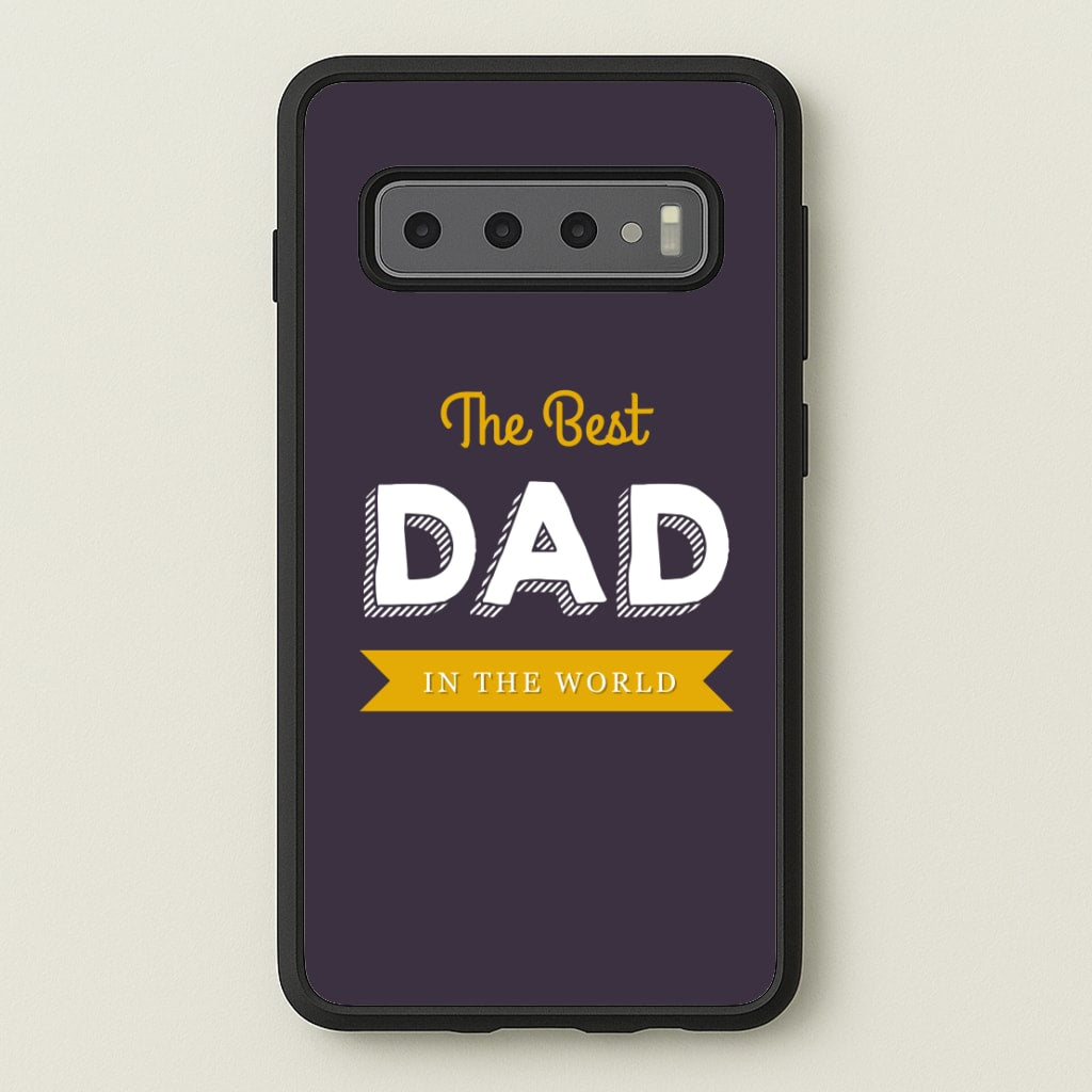 Best Dad In The World - Christmas Phone Case for Galaxy S10 Plus