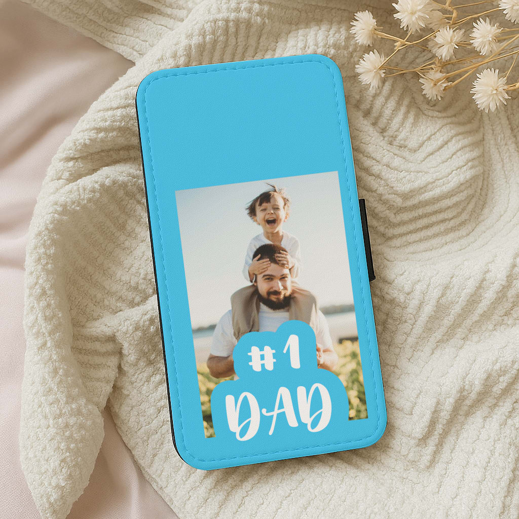 Hashtag 1 Dad - Personalised Father's Day Wallet Phone Case