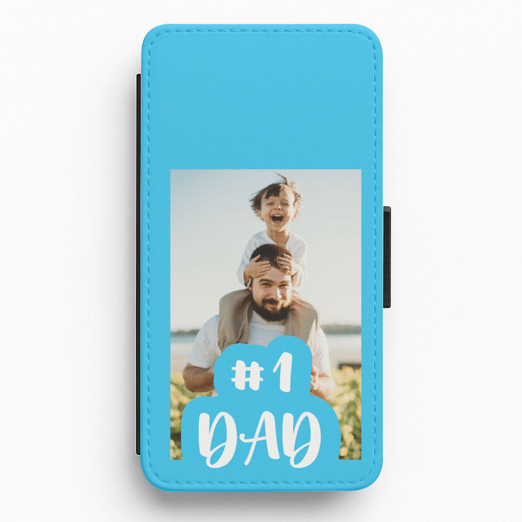 Hashtag 1 Dad - Personalised Father's Day Flip / Wallet Phone Case