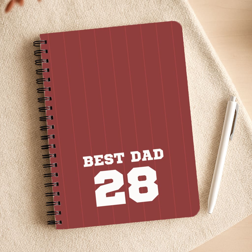 Best Dad Football Stripes Personalised Notepad