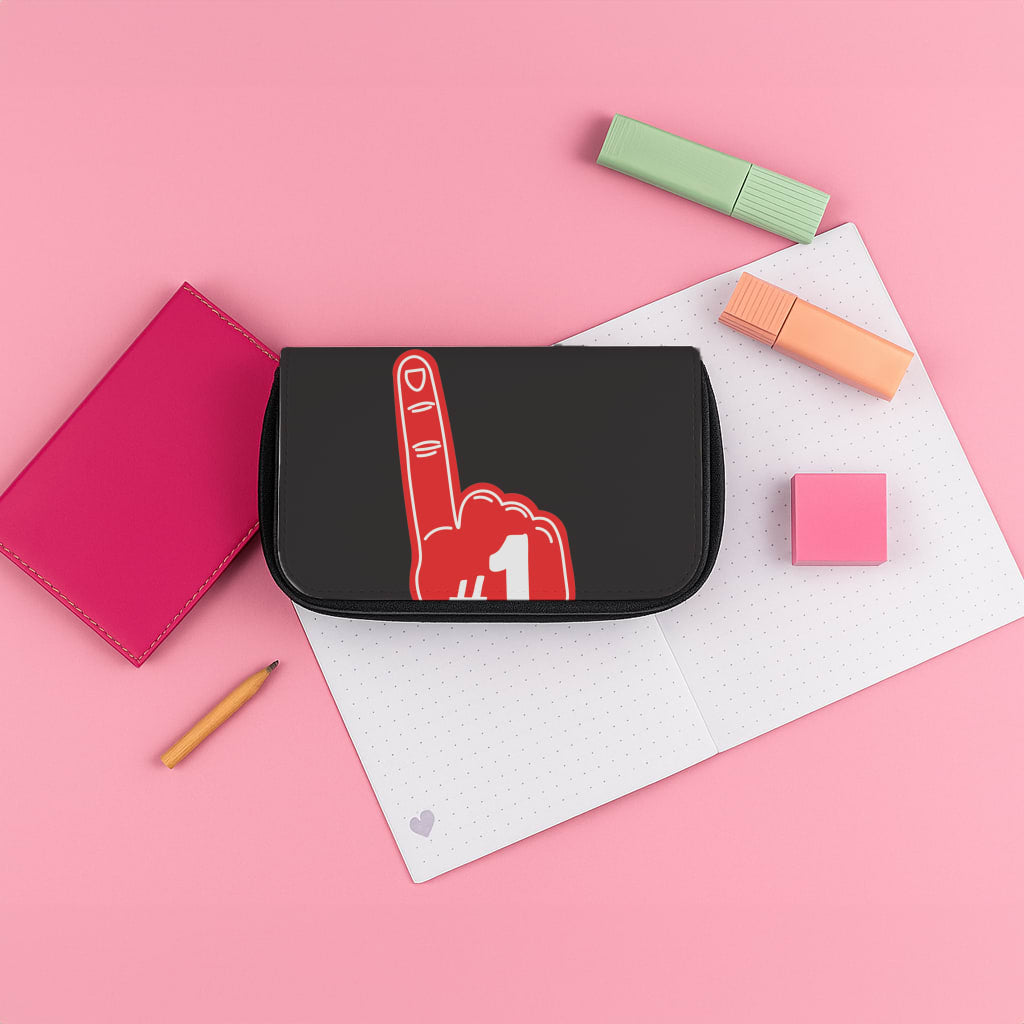 #1 Dad Foam Finger Pencil Case