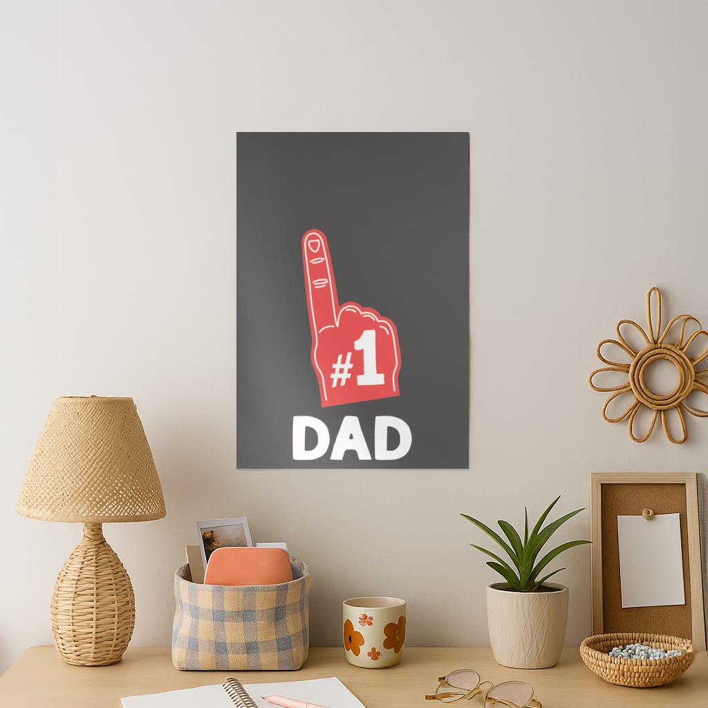 #1 Dad Foam Finger Art Print