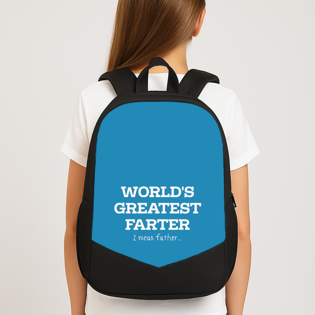 World's Greatest Farter Large School Bag