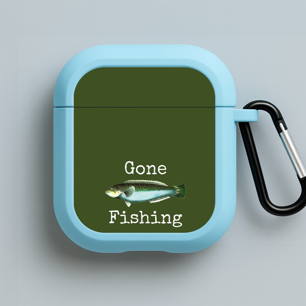Gone Fishing Blue AirPods Case
