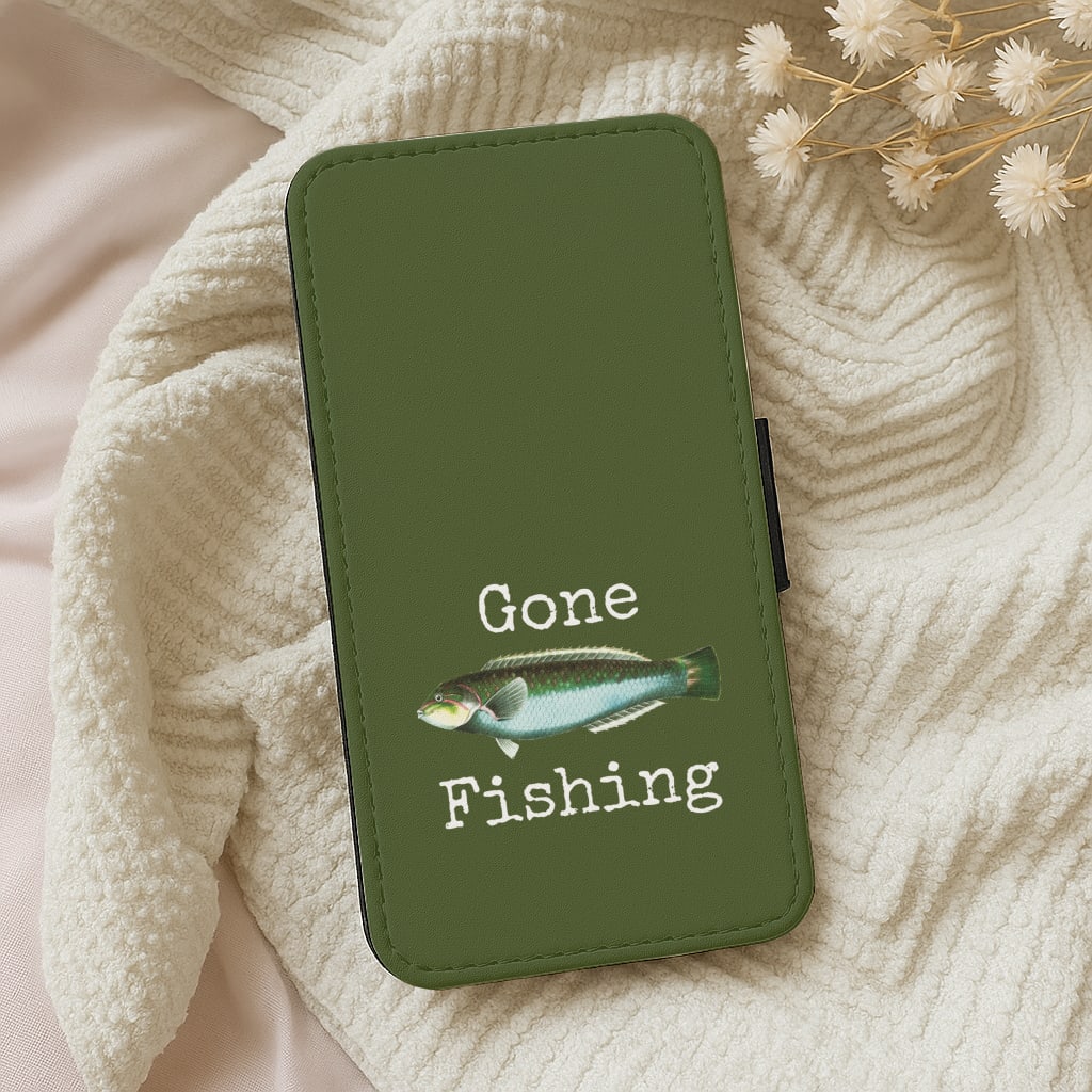 Gone Fishing Wallet Phone Case