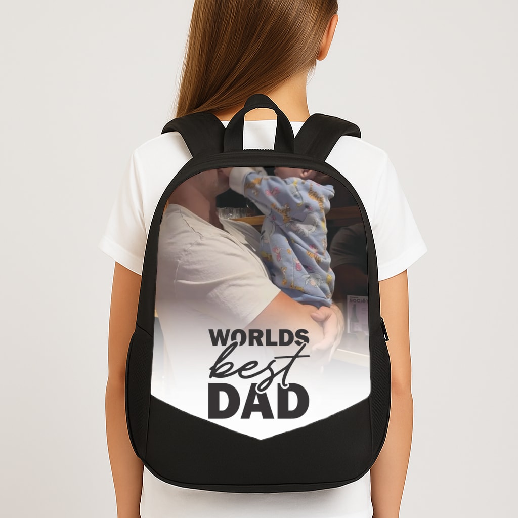 World's Best Dad Personalised Backpack